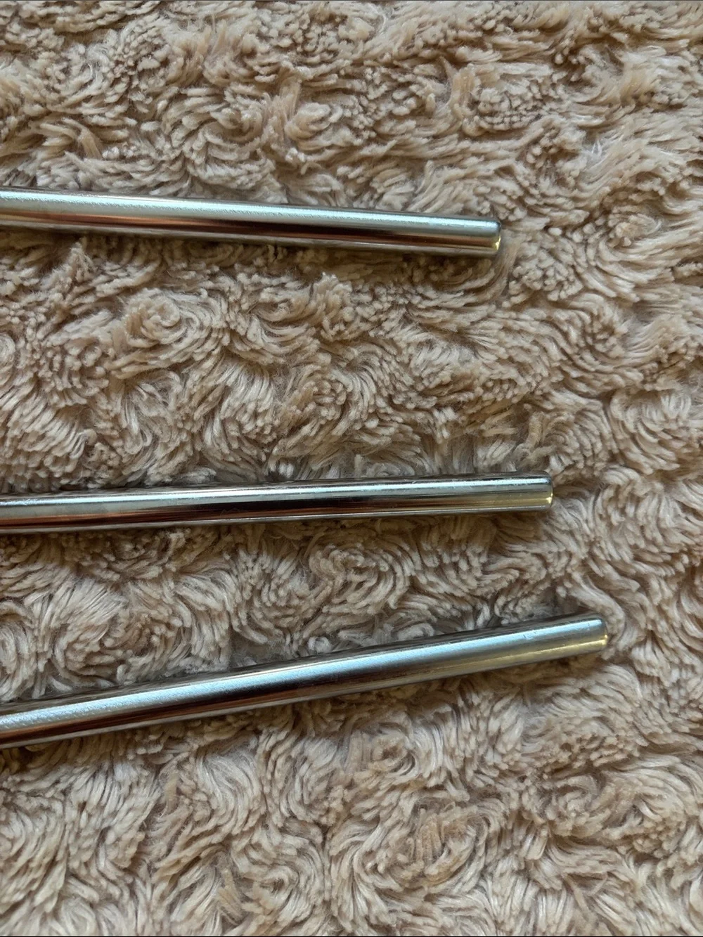 Stainless Steel Reusable Bent Drinking Straws - Silver (3 Pack)